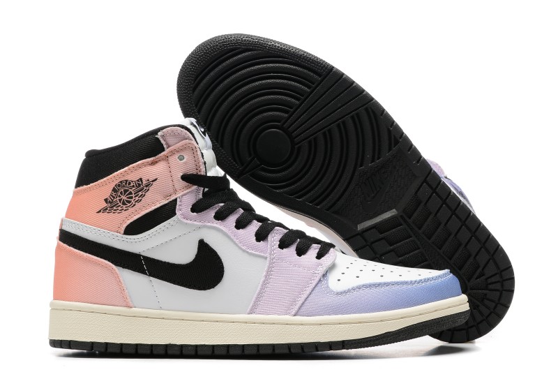 Men's Running Weapon Air Jordan 1 Pink/White/Blue Shoes 0426 Men's Running Weapon Air Jordan 1 Pink/White/Blue Shoes 0426